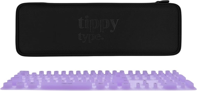 tippy type Raised Keyboard Cover for Long Nails – Fits Logitech MX Keys S Full-Size Keyboard - Silicone - The Original - Comfortable Typing, Quiet, Nail Protection (Violet Haze) - Image 1
